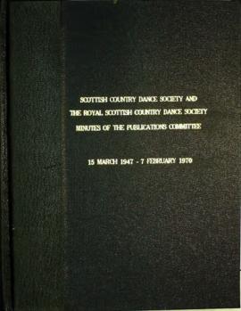 Minute book of the Publications Committee