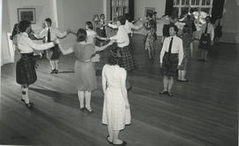 Photographs of an informal evening dance at  Summer School