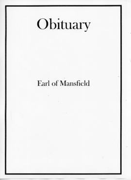 Obituaries for the Earl of Mansfield