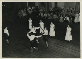 Photograph of the demonstration team performing at Younger Hall.