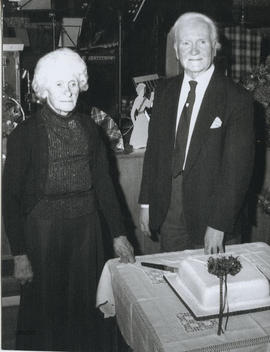 Photograph of Kath McCulloch (president) and Bill Little (teacher) at the Annual Dance to mark th...