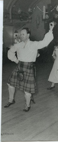 Photograph fragment of Tom Flett dancing