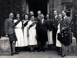 Photograph of the International Team, taken outside