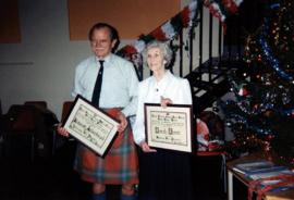 South Argyll- Photograph of Alastair Aitkenhead and Norah Dunn, Having been presented with Certif...