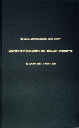 Minute book of the Publications and Research Committee