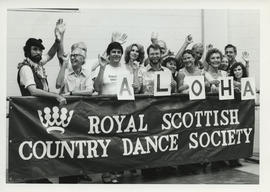 Photograph of Hawaii branch members captioned 'Aloha' from Hawaii.