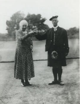 Photograph of Annie Shand and 'Dancie' John Reid