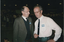 Photograph of George Lawson (L) and Alan Mair (R) taken at St. Andrew's Celebration Day of Dance ...