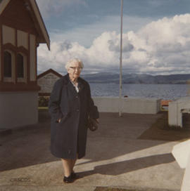 Photograph of Jean Milligan taken during a visit to New Zealand