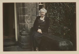 Photograph of Jean Milligan outside University Hall